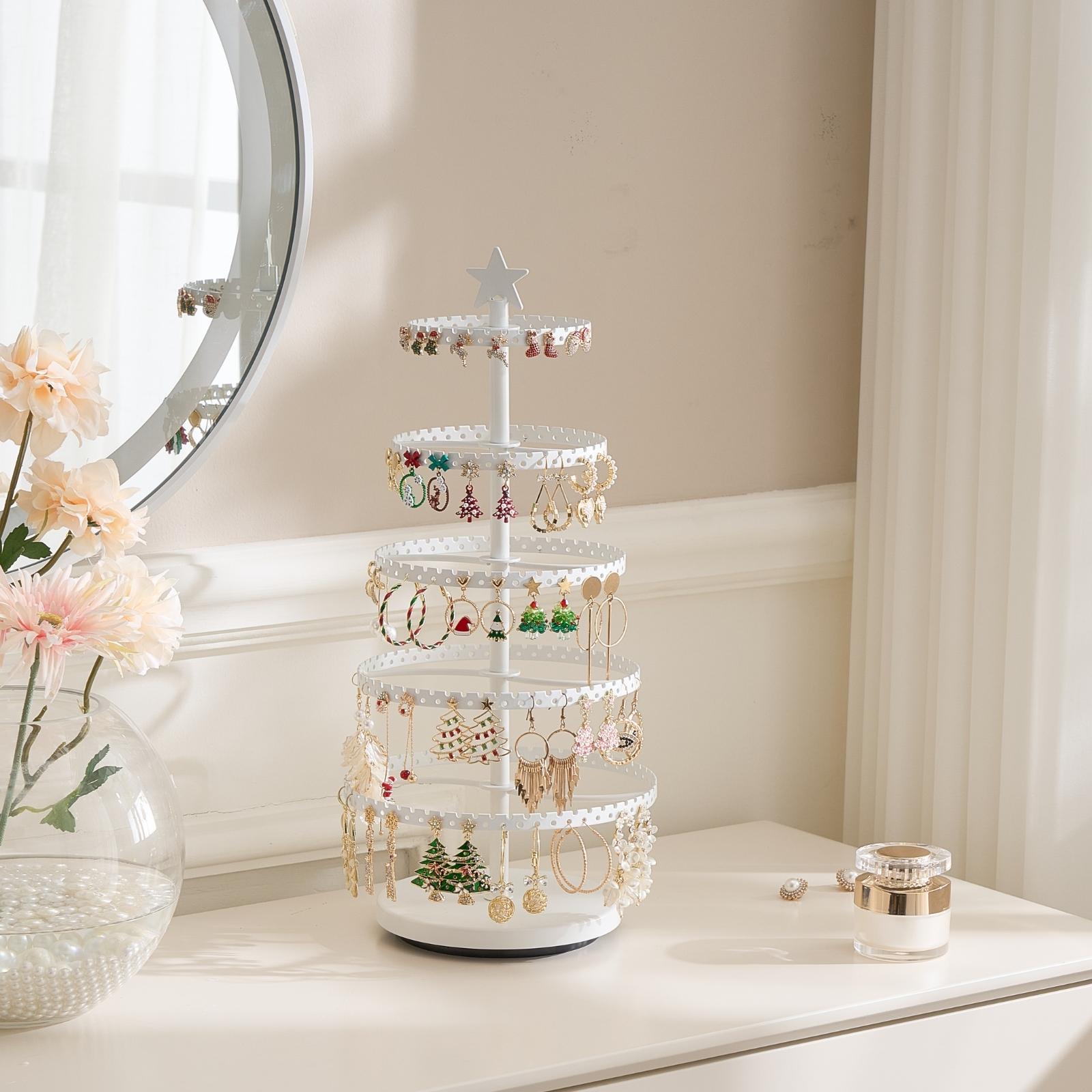 Tree-shaped Rotating Jewelry Display Stand