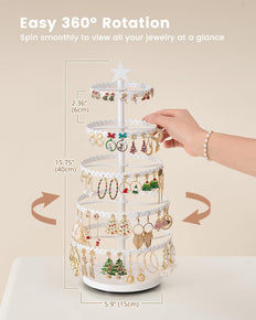 Christmas Tree-shaped Rotating Jewelry Display Stand