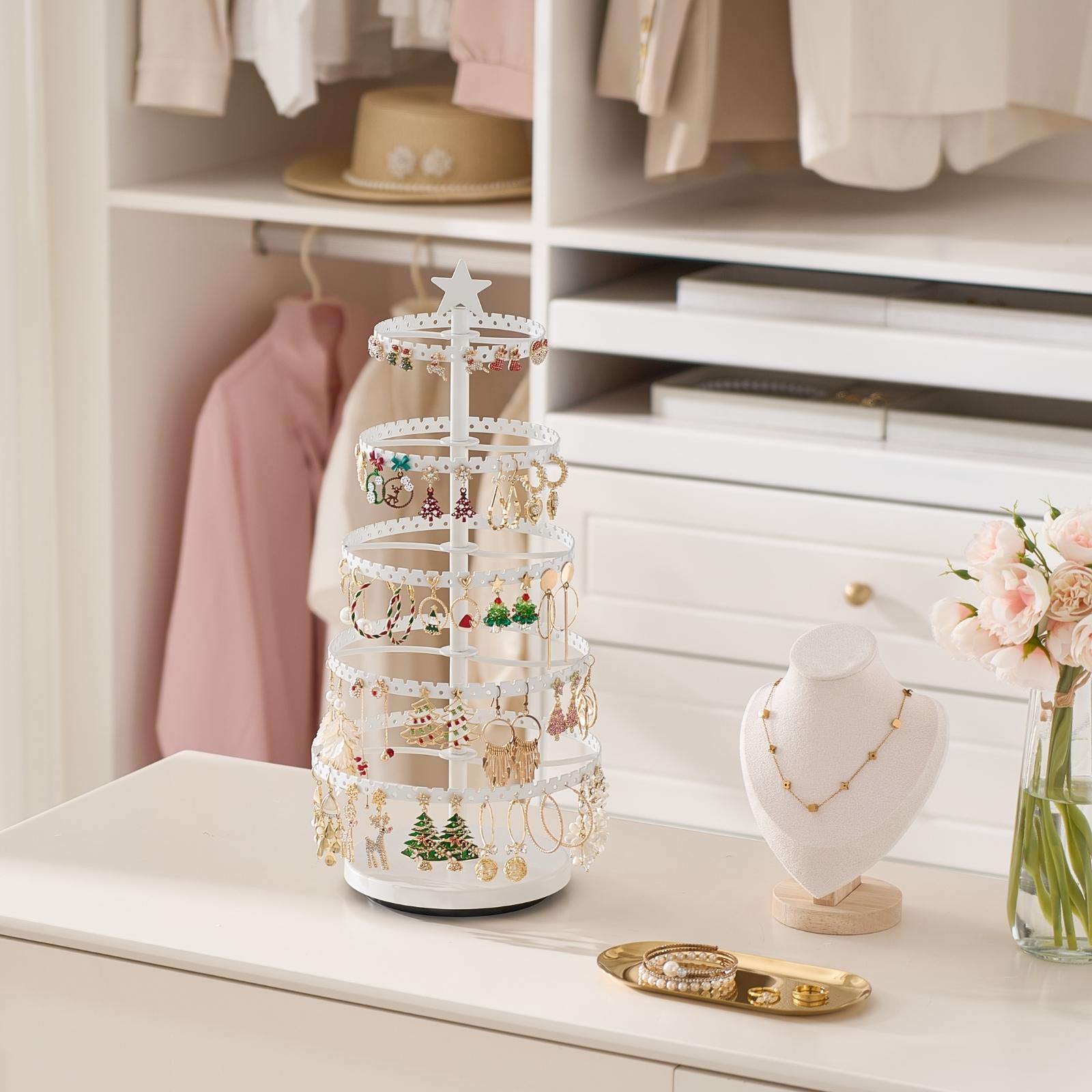 Tree-shaped Rotating Jewelry Display Stand