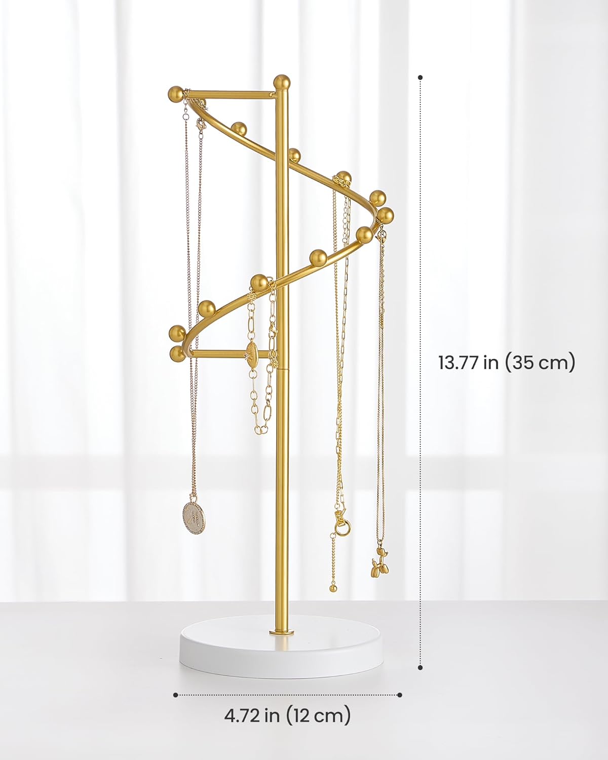 Helix-shaped Metal Jewelry Organizer Display Stand