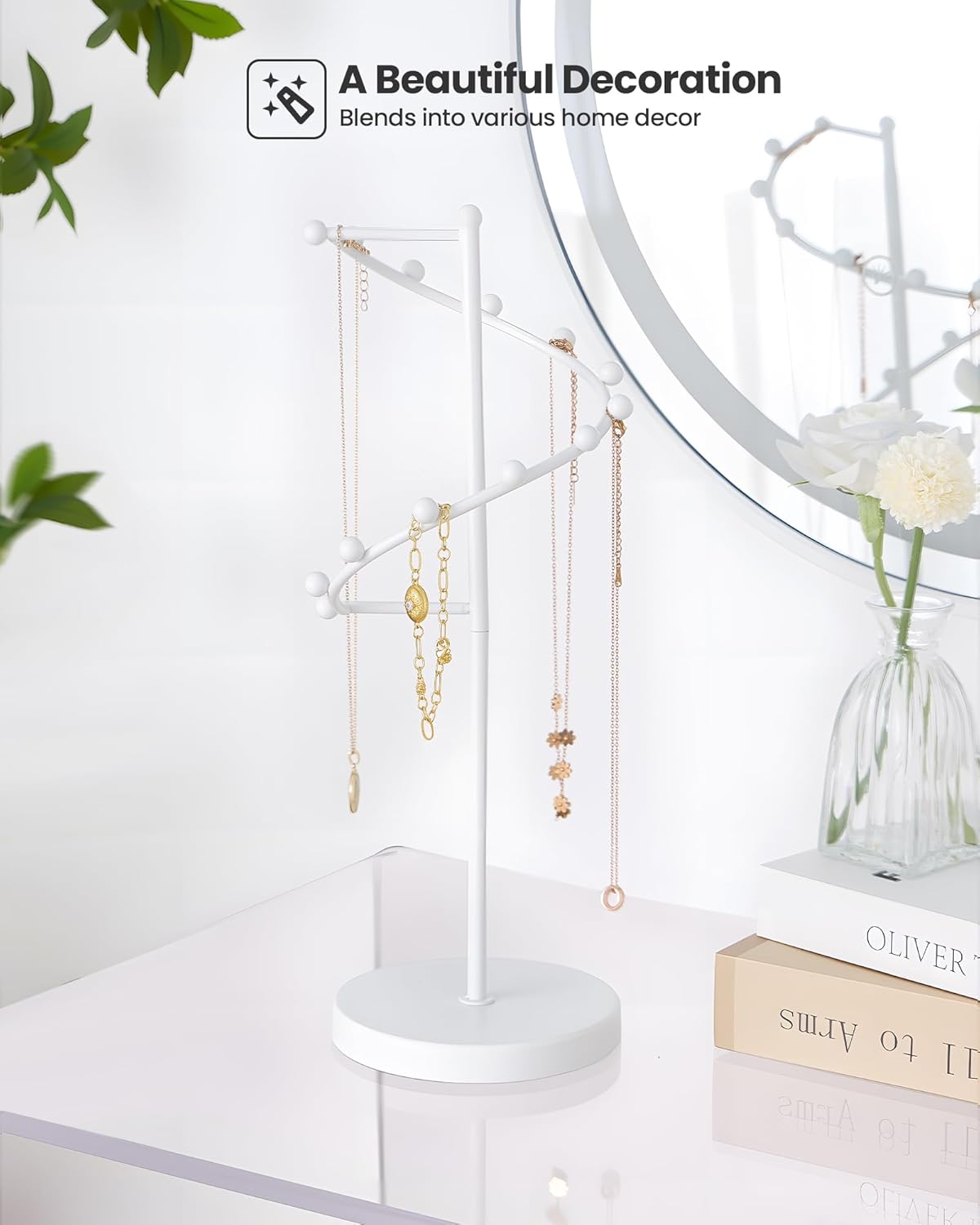 Helix-shaped Metal Jewelry Organizer Display Stand