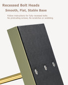 5-tier sage green jewelry organizer stand with necklace bars, earring rack, and ring tray showing size and dimension details