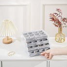 Acrylic Jewelry Box with Adjustable Velvet Trays