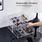 Clear Sunglasses Organizer with Drawer
