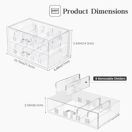 Clear Sunglasses Organizer with Drawer
