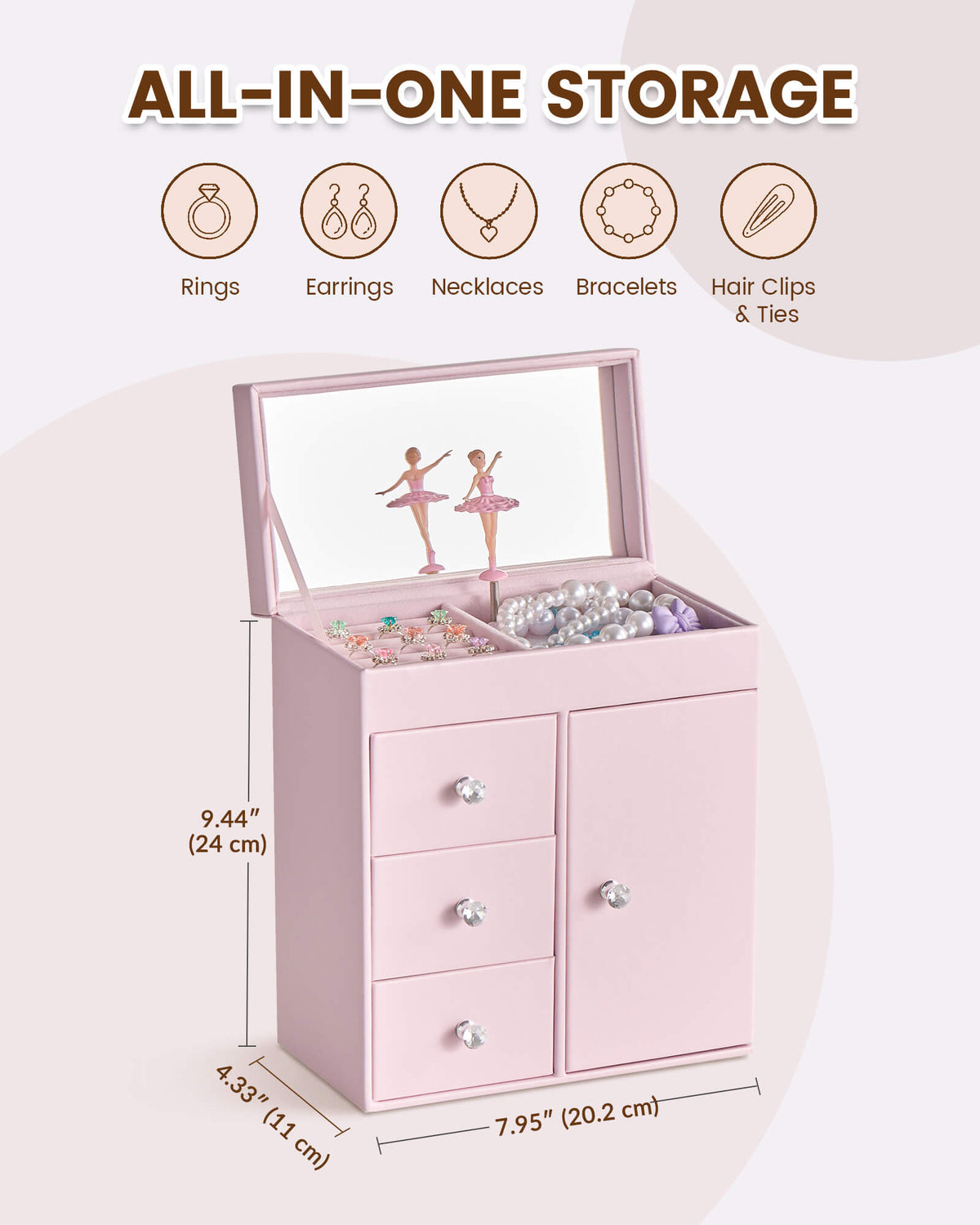 Kids Musical Jewelry Box with Spinning Doll