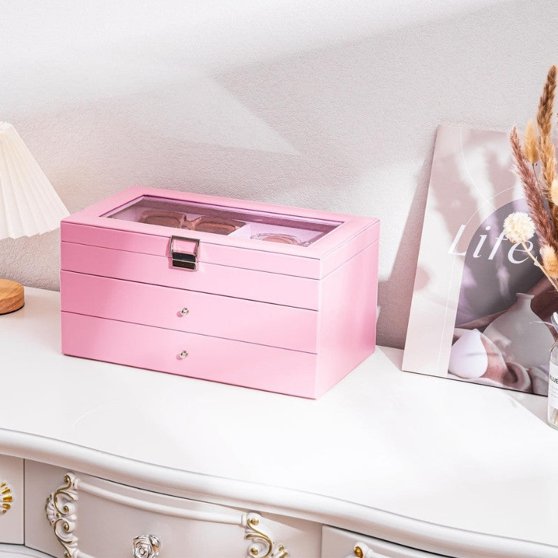 Leather Sunglasses Organizer Box