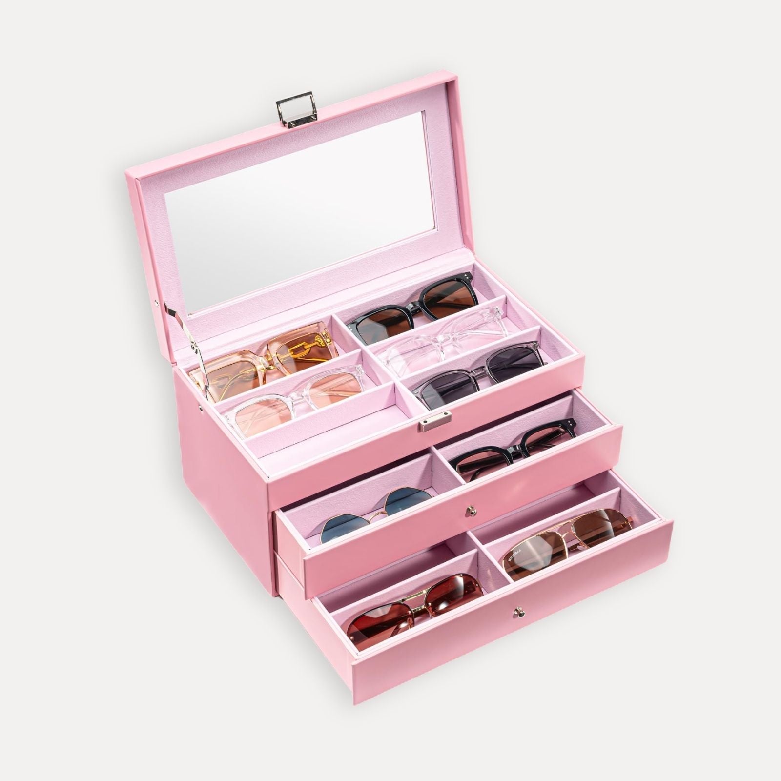 Leather Sunglasses Organizer Box