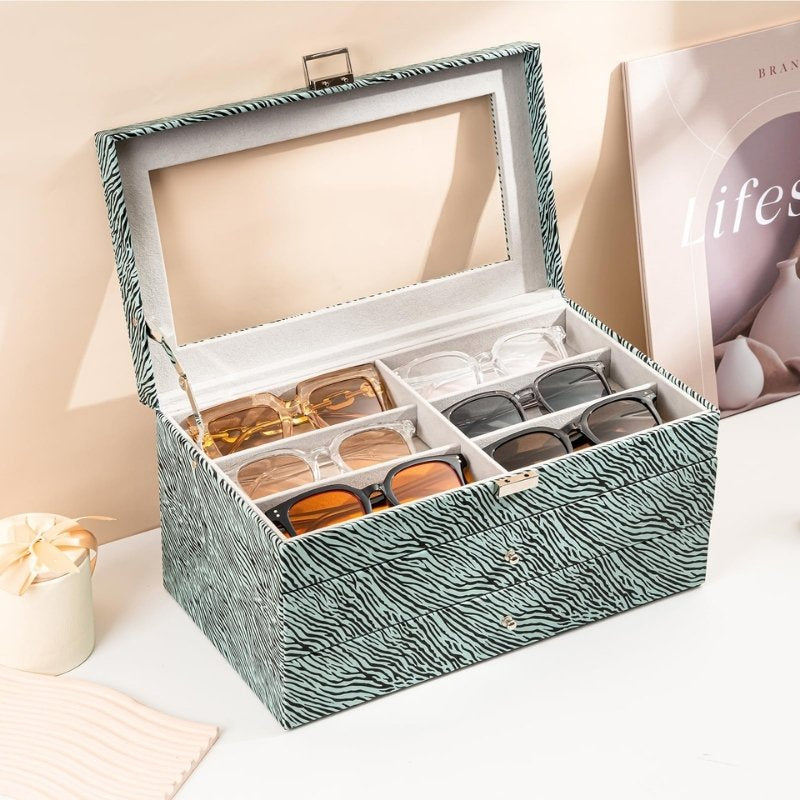 Leather Sunglasses Organizer Box
