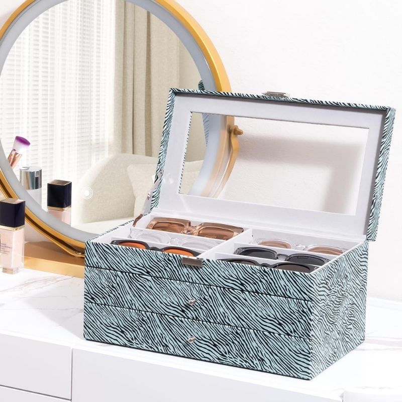 Leather Sunglasses Organizer Box