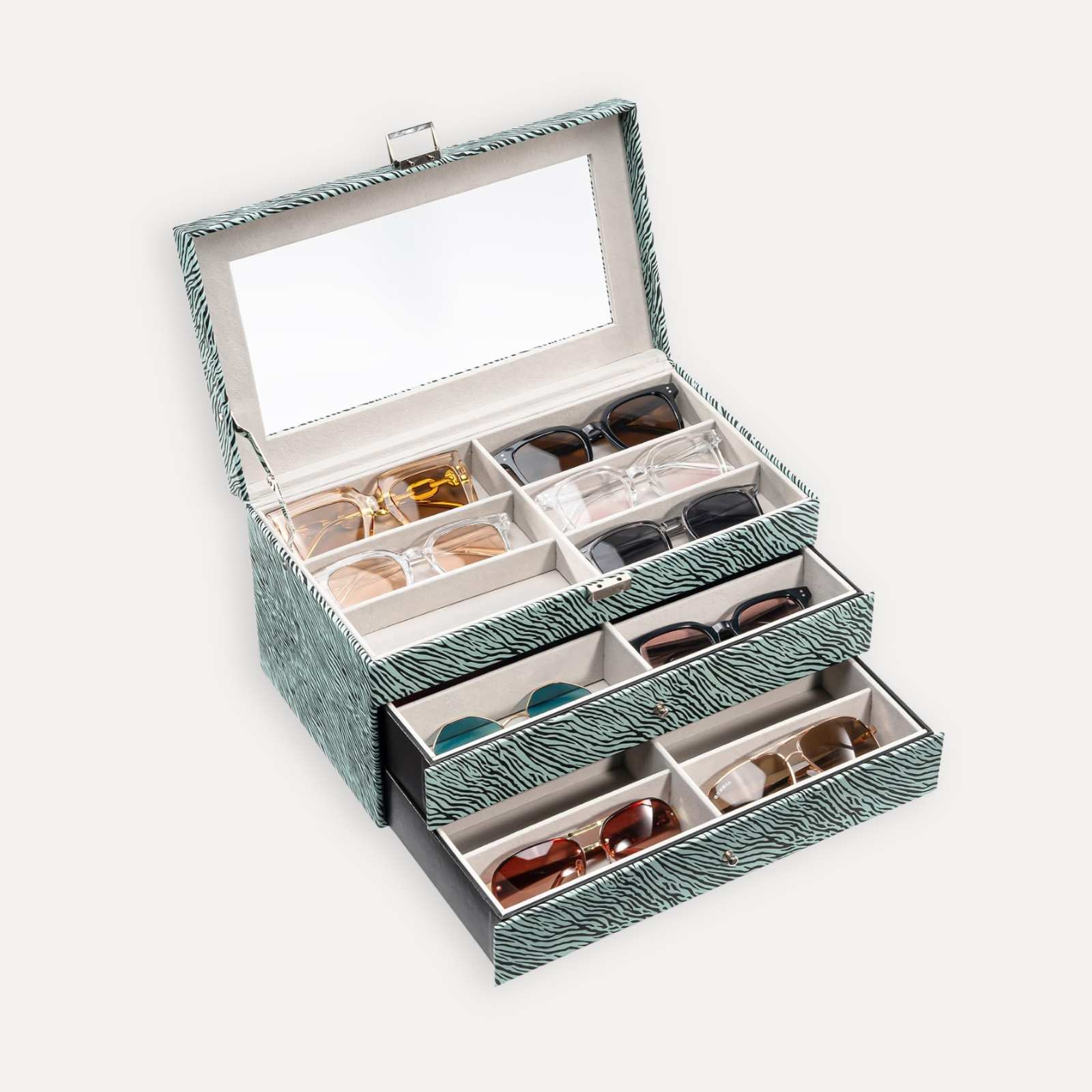Leather Sunglasses Organizer Box