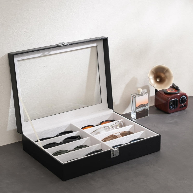 Leather Sunglasses Organizer Box
