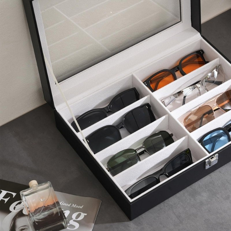 Leather Sunglasses Organizer Box