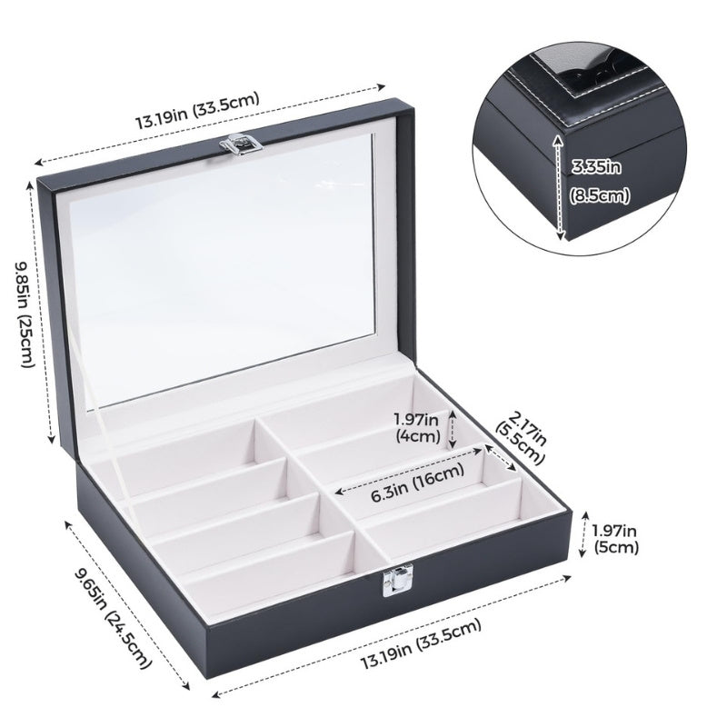 Leather Sunglasses Organizer Box