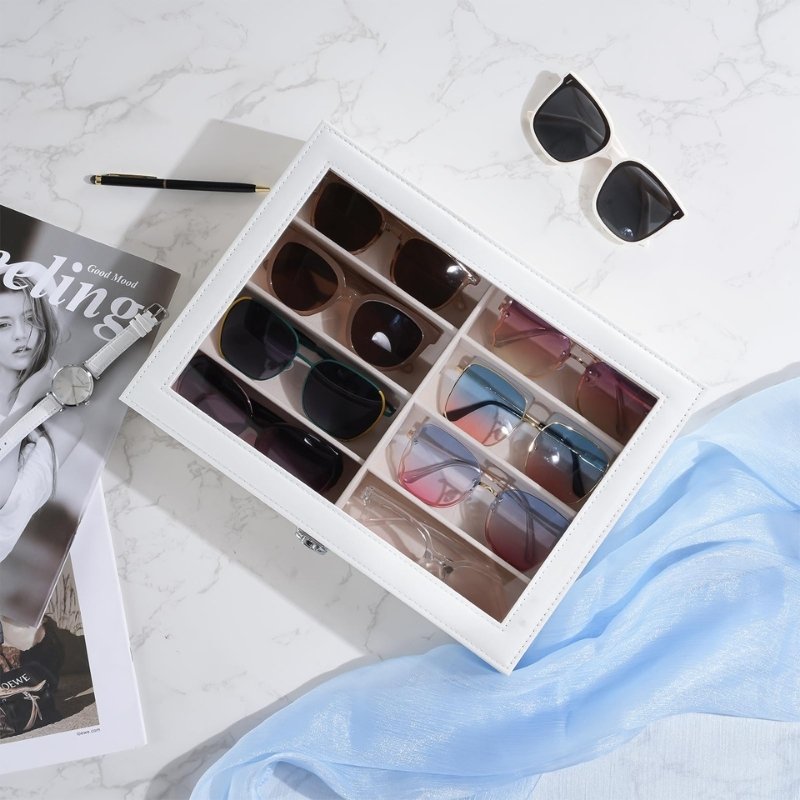 Leather Sunglasses Organizer Box