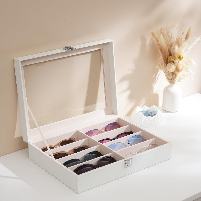 Leather Sunglasses Organizer Box