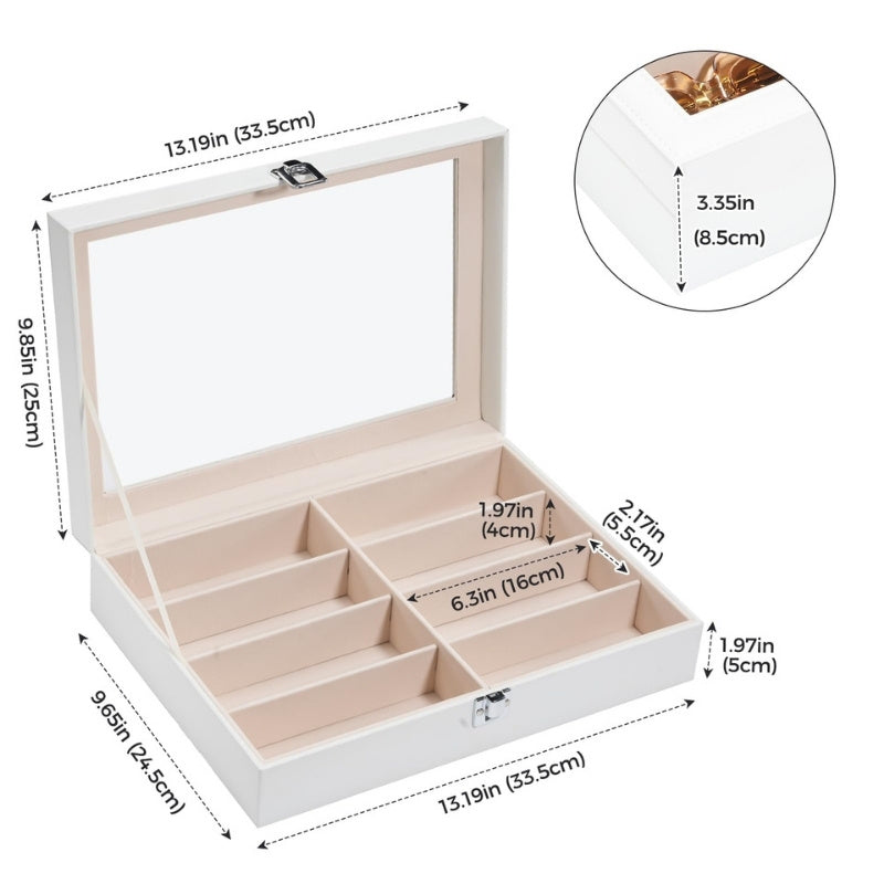 Leather Sunglasses Organizer Box
