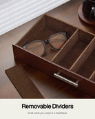 Glasses & Sunglasses Organizer Box with Clear Glass Lid