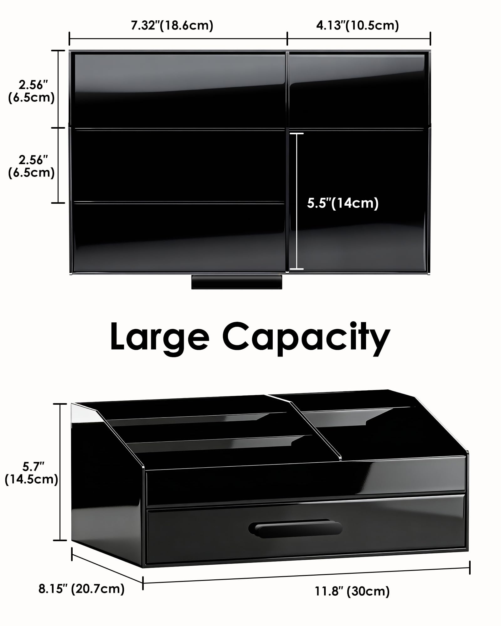 Acrylic Countertop Storage Box with Drawer