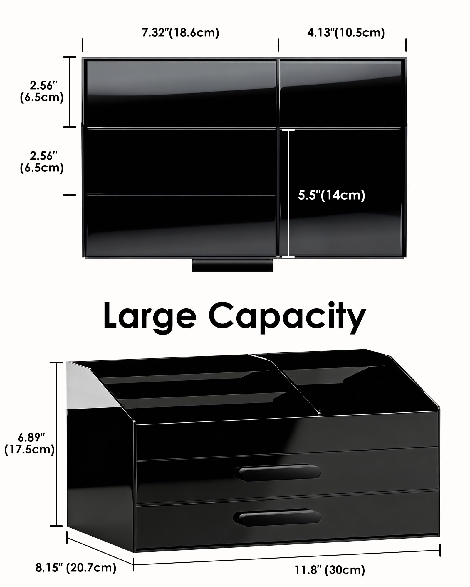 Acrylic Countertop Storage Box with Drawer
