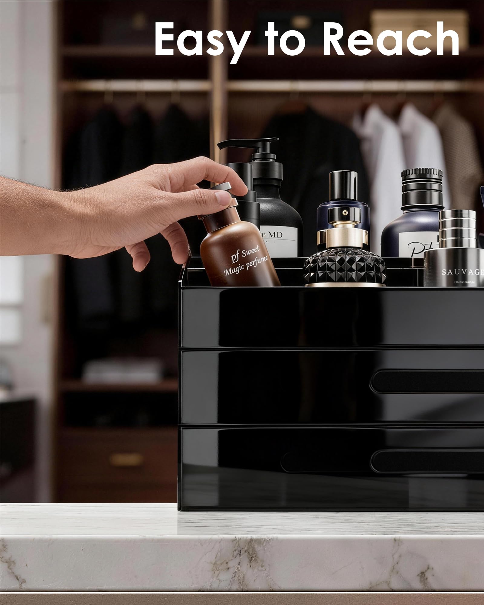 Acrylic Countertop Storage Box with Drawer