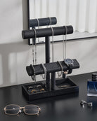 Wooden T-Bar Jewelry Organizer Stand