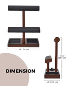 Wooden T-Bar Jewelry Organizer Stand