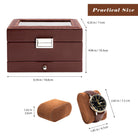 2-Layer PU Leather Watch Case for Watches & Accessories