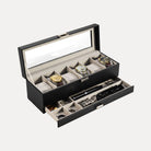 6 Slot 2-Layer Watch Display Case with Drawer