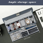 6 Slot 2-Layer Watch Display Case with Drawer