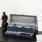 6 Slot 2-Layer Watch Display Case with Drawer
