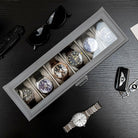 6 Slot 2-Layer Watch Display Case with Drawer