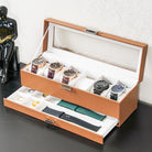6 Slot 2-Layer Watch Display Case with Drawer