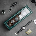 6 Slot 2-Layer Watch Display Case with Drawer