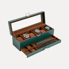 6 Slot 2-Layer Watch Display Case with Drawer