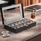 12-Slot Watch Box with Clear Display Window