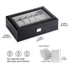 12-Slot Watch Box with Clear Display Window