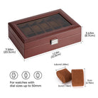 12-Slot Watch Box with Clear Display Window