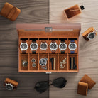 12-Slot Watch Box with Clear Display Window