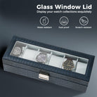 6 Slot Watch Display Case with Glass Lid