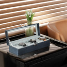 6 Slot Watch Display Case with Glass Lid