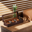 6 Slot Watch Display Case with Glass Lid