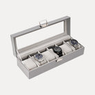 6 Slot Watch Display Case with Glass Lid