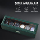 6 Slot Watch Display Case with Glass Lid