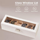 6 Slot Watch Display Case with Glass Lid