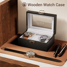 Watch Display & Storage Organizer with Glass Lid