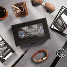 Watch Display & Storage Organizer with Glass Lid