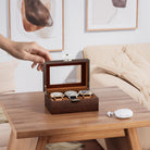 Watch Display & Storage Organizer with Glass Lid
