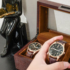 Watch Display & Storage Organizer with Glass Lid