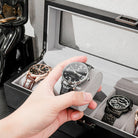 6 Slot Watch Display Case with Glass Lid